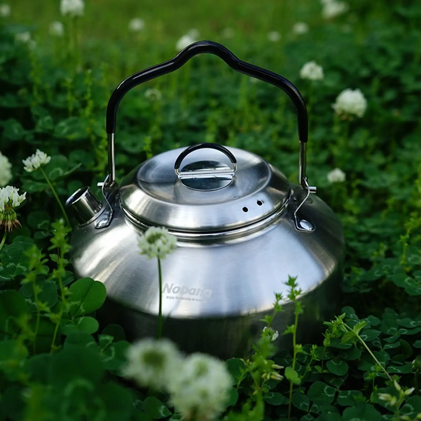 1.5L Camping Water Kettle Teakettle Lightweight Anti Scald and Lockable Handle