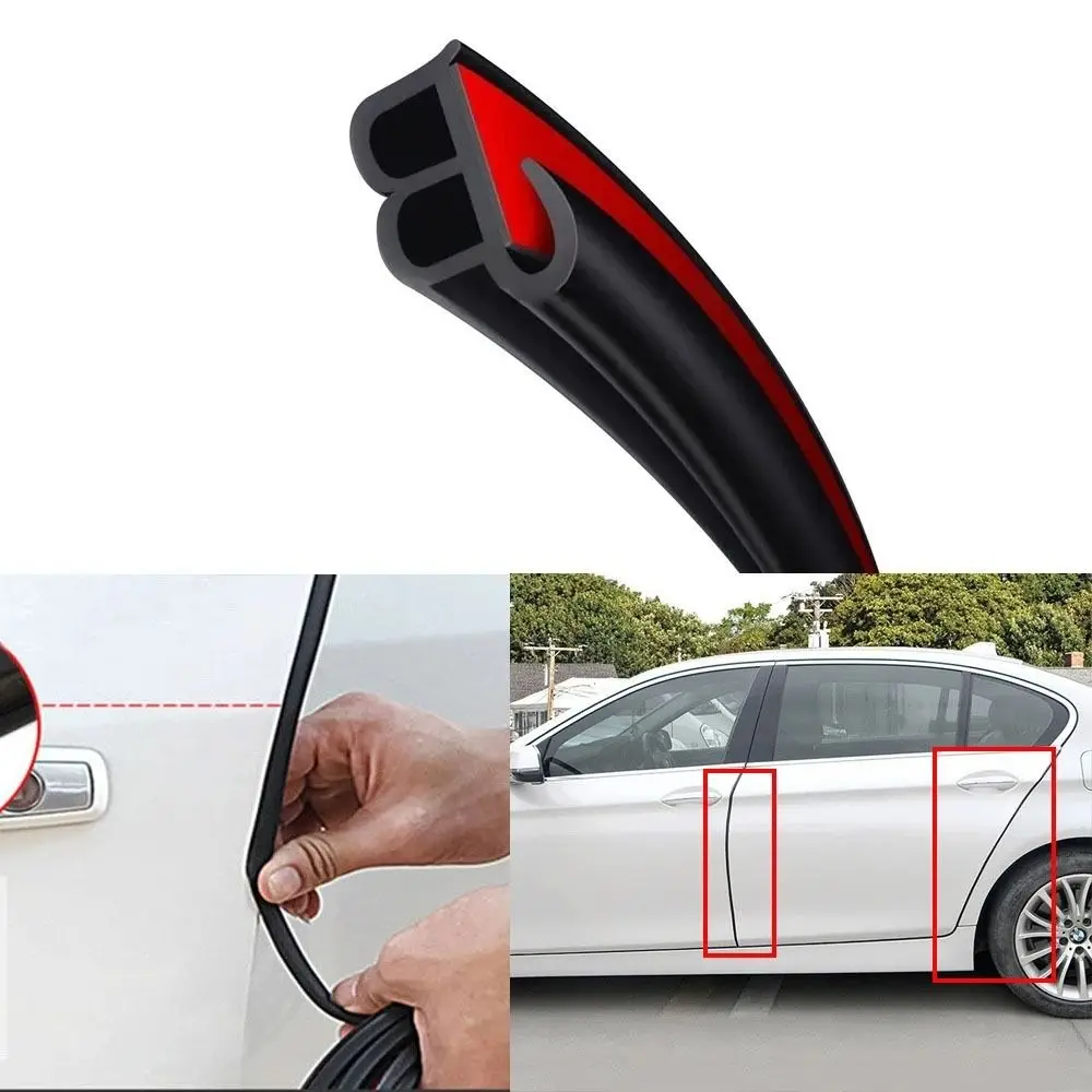 1M Dust-proof Car Door Scratch Protection Strip Auto Accessories Crash-proof Car Edge Sealing Guard EPDM Generic