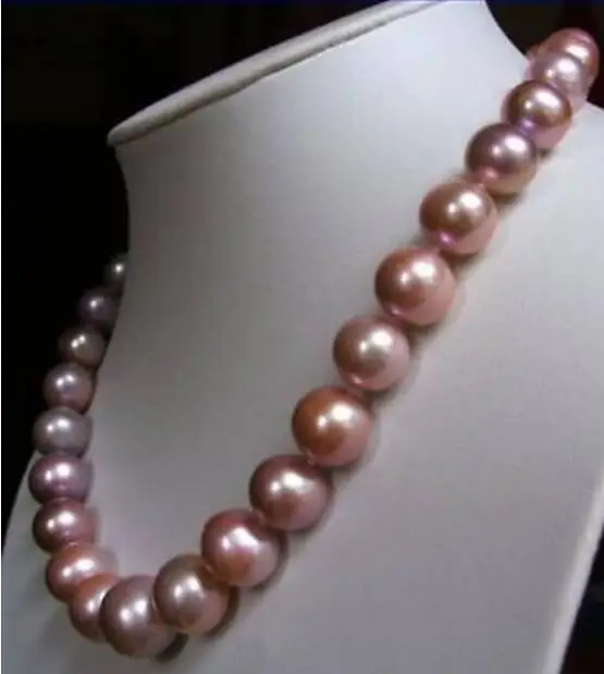 

Jewelry Pearl Necklace 17" 9-10MM Akoya SOUTH SEA PURPLE Pearl Necklace 14k Gold Clasp