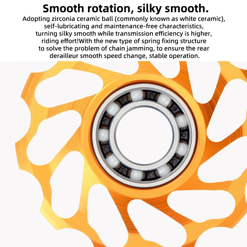 TOOPRE-rueda guía de cambio trasero para bicicleta, rodamientos Perrin de cerámica ligeros de aleación de aluminio 11T 13T para bicicleta de montaña y carretera