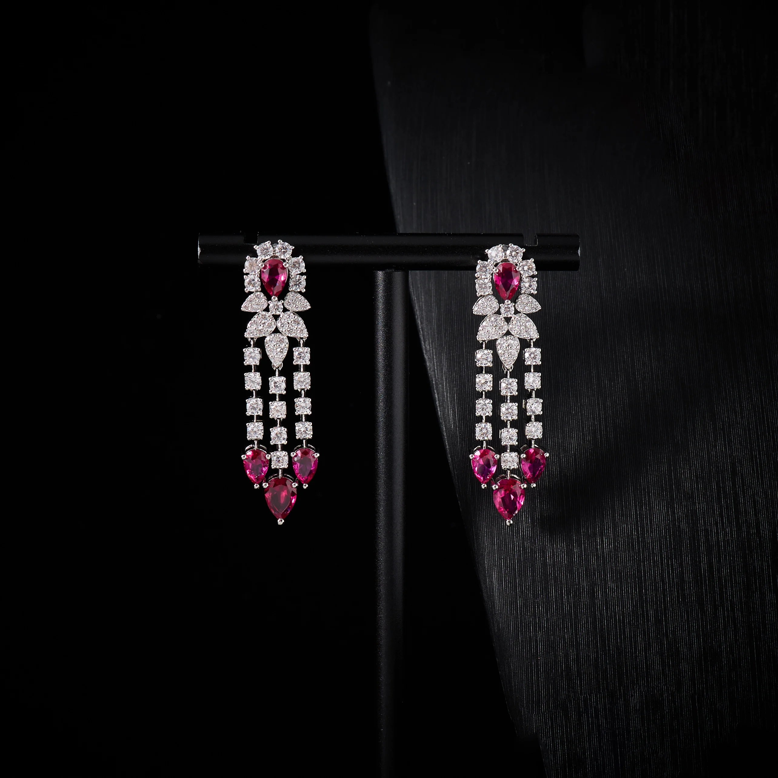 

Ювелирные изделия, модные серьги-капли с кисточками, ювелирные изделия, цвет кубического циркона, цветок невесты, ювелирные изделия, полные аксессуары CZ 00082