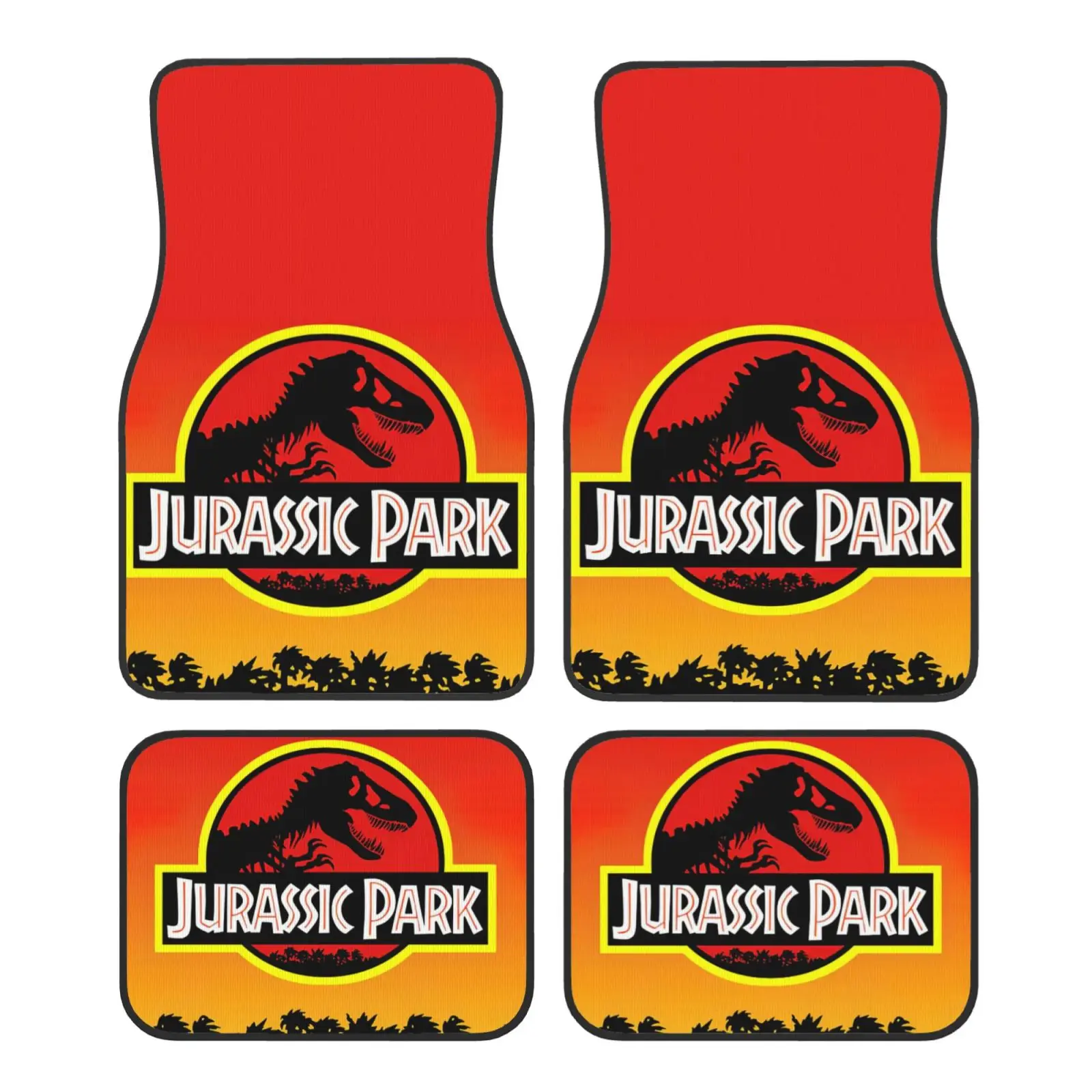 Jurassic World Series Car Floor Mat Four Seasons Universal Anti slip Waterproof Car Floor Mat 4-piece Set