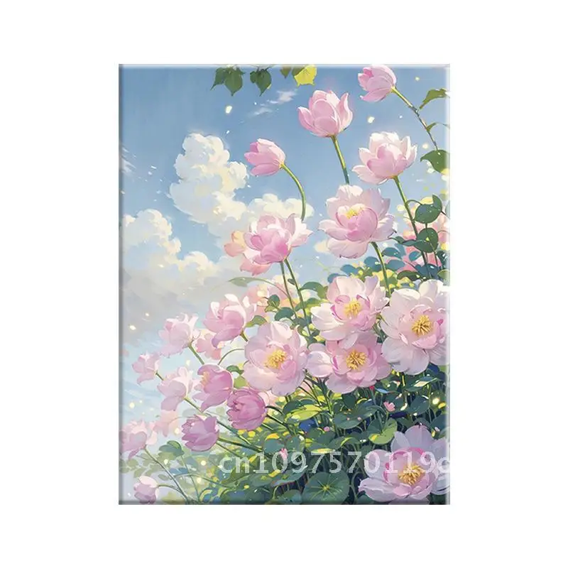 

Rose on Spring Mountain | diy Digital Oil Painting Acrylic Filled Hand-painted Hand-painted Healing Decorative Painting
