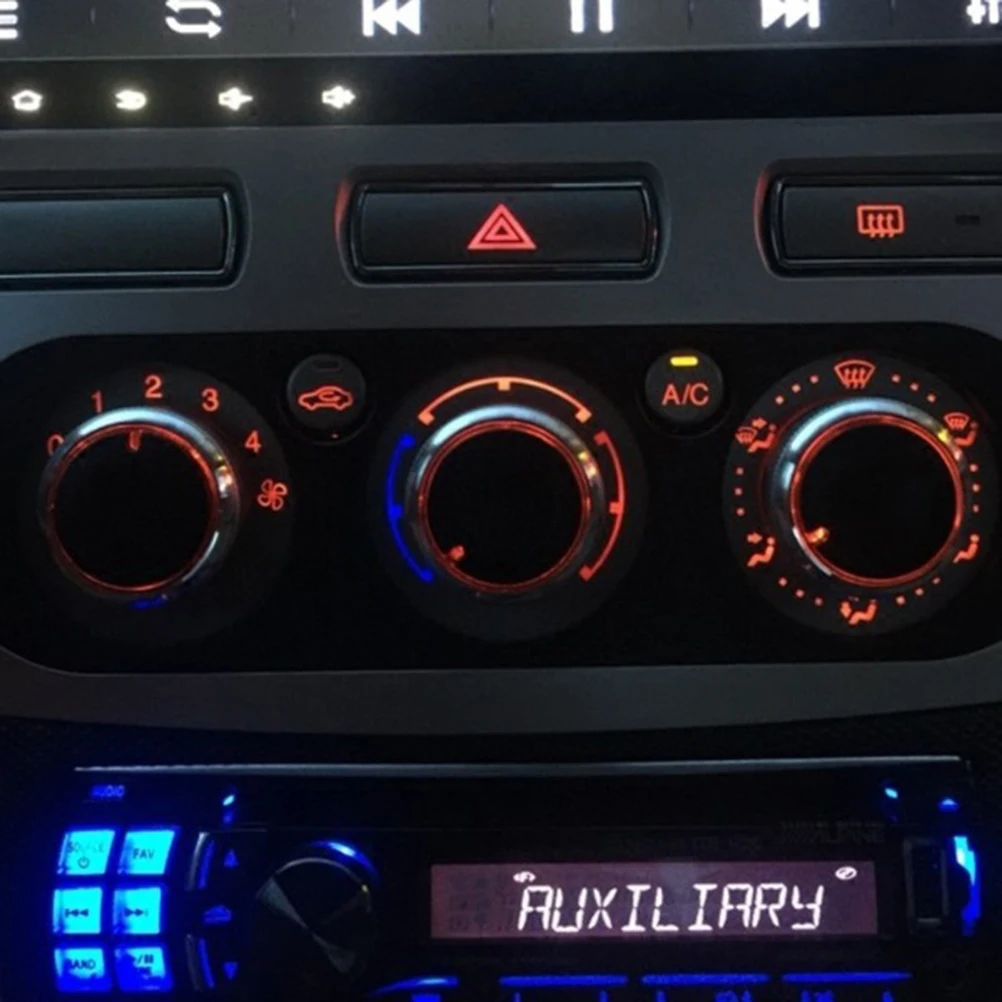 

3Pcs Air Conditioning Control Switch Knobs Black for Focus 2 3 2005-2014 Interior Ring Light Dash Upgrade Air Conditioning for