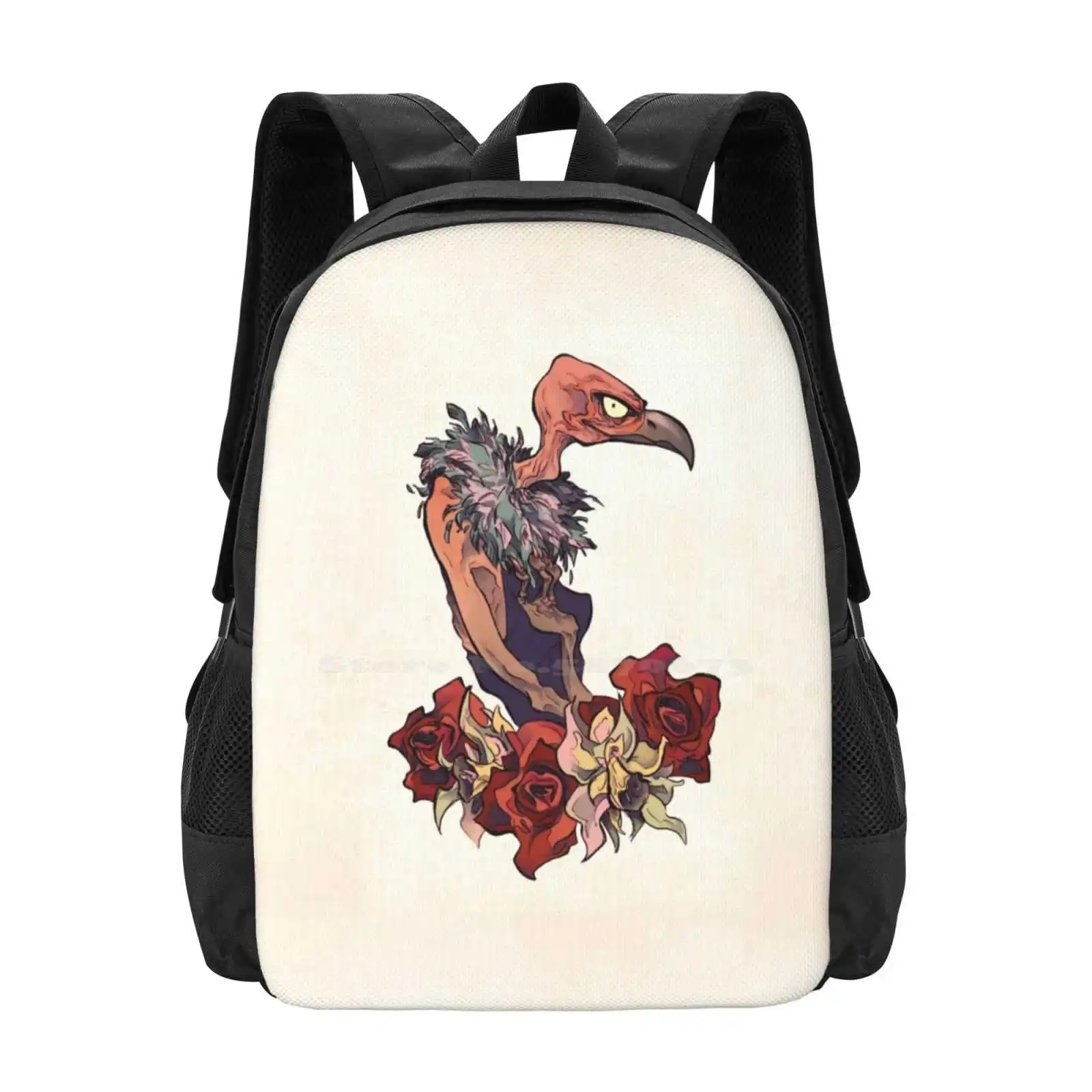 Madame Vautour School Bags Travel Laptop Backpack Vulture Lady