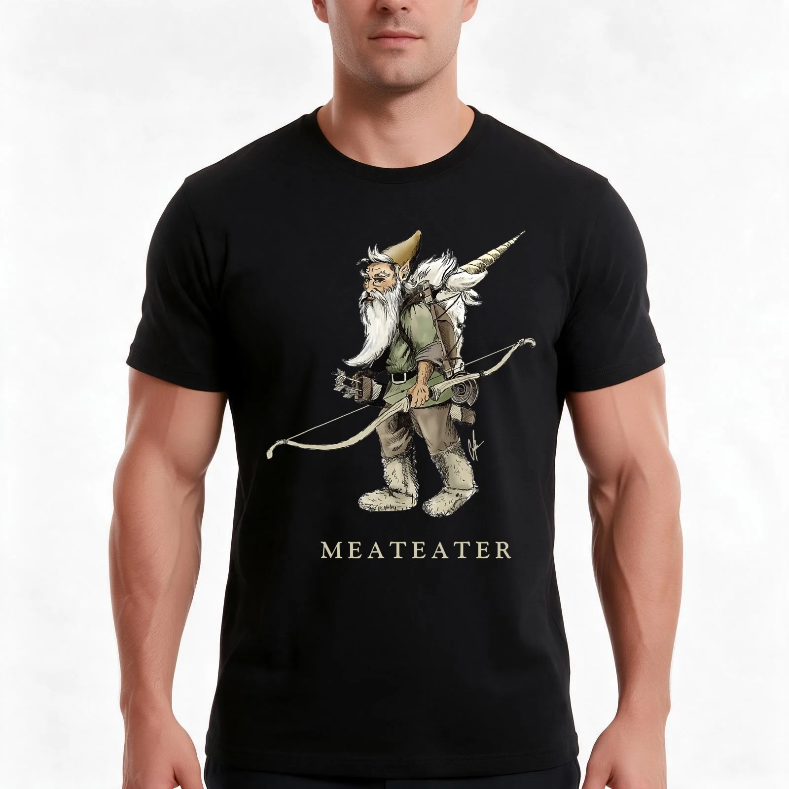 Meat.eater Gnome Packing Out A Unicorn T-Shirt Summer Casual Cotton Tee Oversized Streetwear Tops Vintage Graphic Print