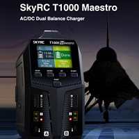 SKYRC T1000 Maestro Charger, AC/DC Dual Balance Charger 450W 1000W Battery Charger for Remote Control Model EU Plug