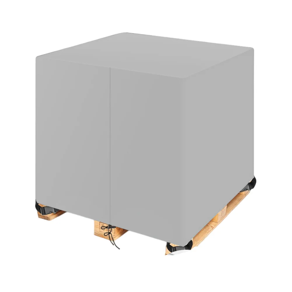 Zipper Pallet Cover for Large Pallets 48 x 60 x 48 Inches Made of 210D Waterproof Polyester with Adjustable Strap System