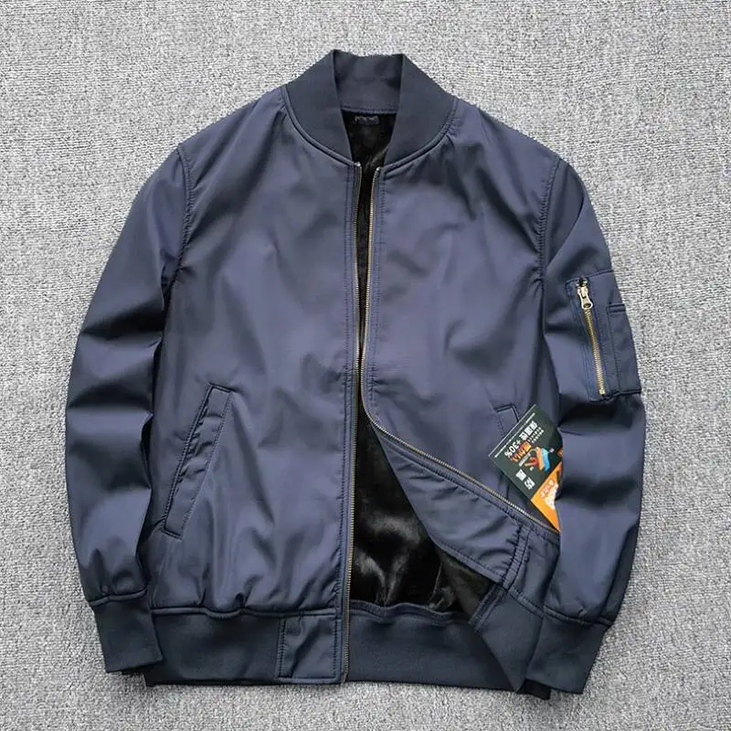

Ma Bomber Pilot Бейсбол Мужская уличная походная спортивная тактическая куртка весна осень тонкое теплое флисовое пальто с воротником-стойкой мужское