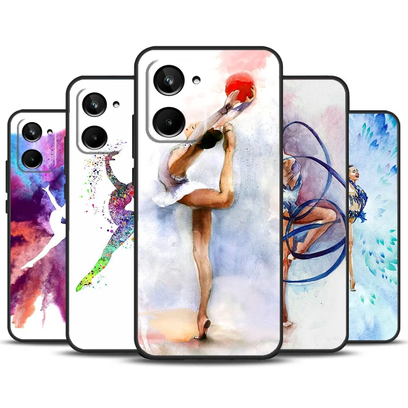 Gymnastics Oil Painting For Realme 12 11 Pro Plus 10 Pro GT5 GT3 C55 C53 C51 C33 C31 C30 C25s C21Y C15 GT Neo5 Case