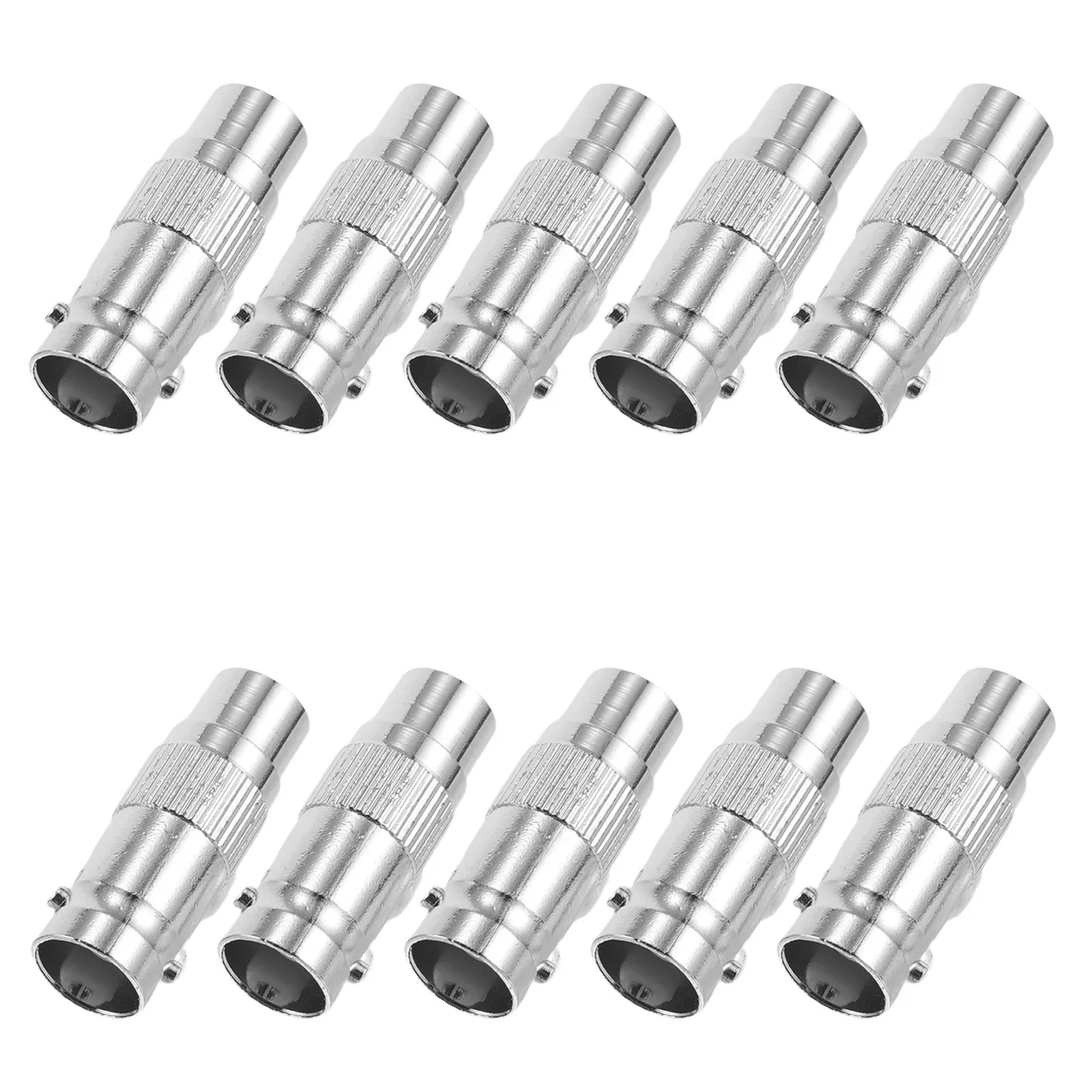 

10Pcs Cctv Power Supply Connector Bnc Female to Rca Female Coupler Adapter Plug-and-Play Video Signal Converter for Security