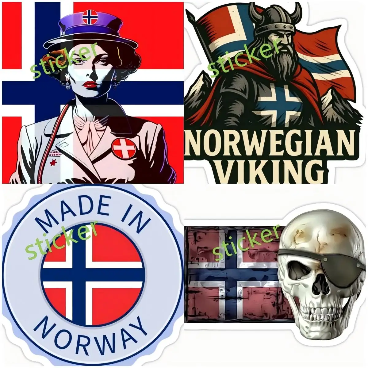 

Norway Car Sticker Decal Decor For Auto Motocross Racing Laptop Helmet Trunk Wall Sticker Auto Interior Accessories Camping