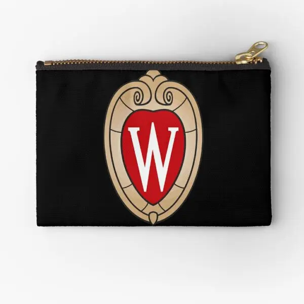 Kelingan University Of Wisconsin Madison  Zipper Pouches Money Wallet Packaging Bag Storage Pocket Key Underwear Cosmetic Men