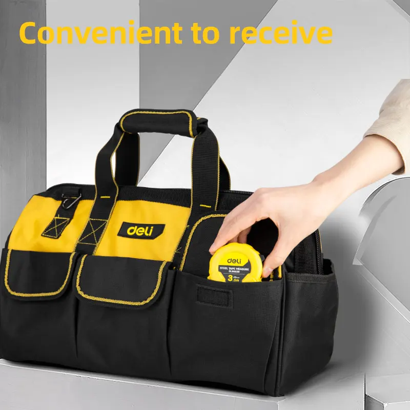 Deli Multifunctional Tool Bags Oxford Cloth Electrical Bag Waterproof  Wear-Resistant Large Capacity Storage Maintenance Bags