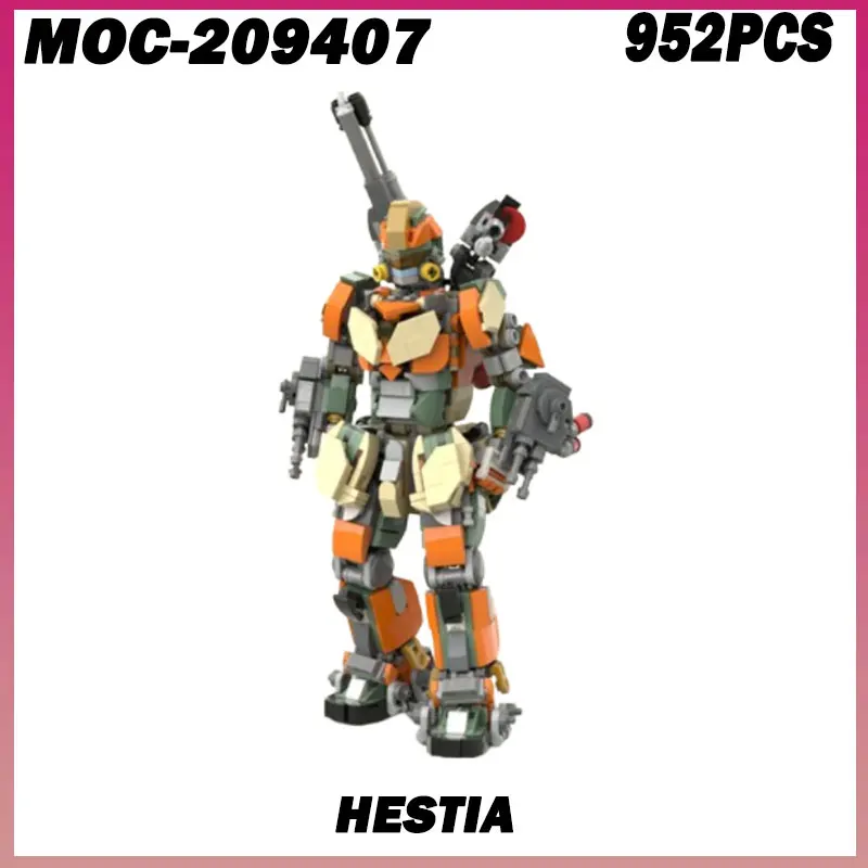 

952 шт. MOC- 209407 Строительные блоки серии Hestia Mecha, модель «сделай сам», сборка кирпичей, головоломки высокой сложности, игрушки, подарки на день рождения