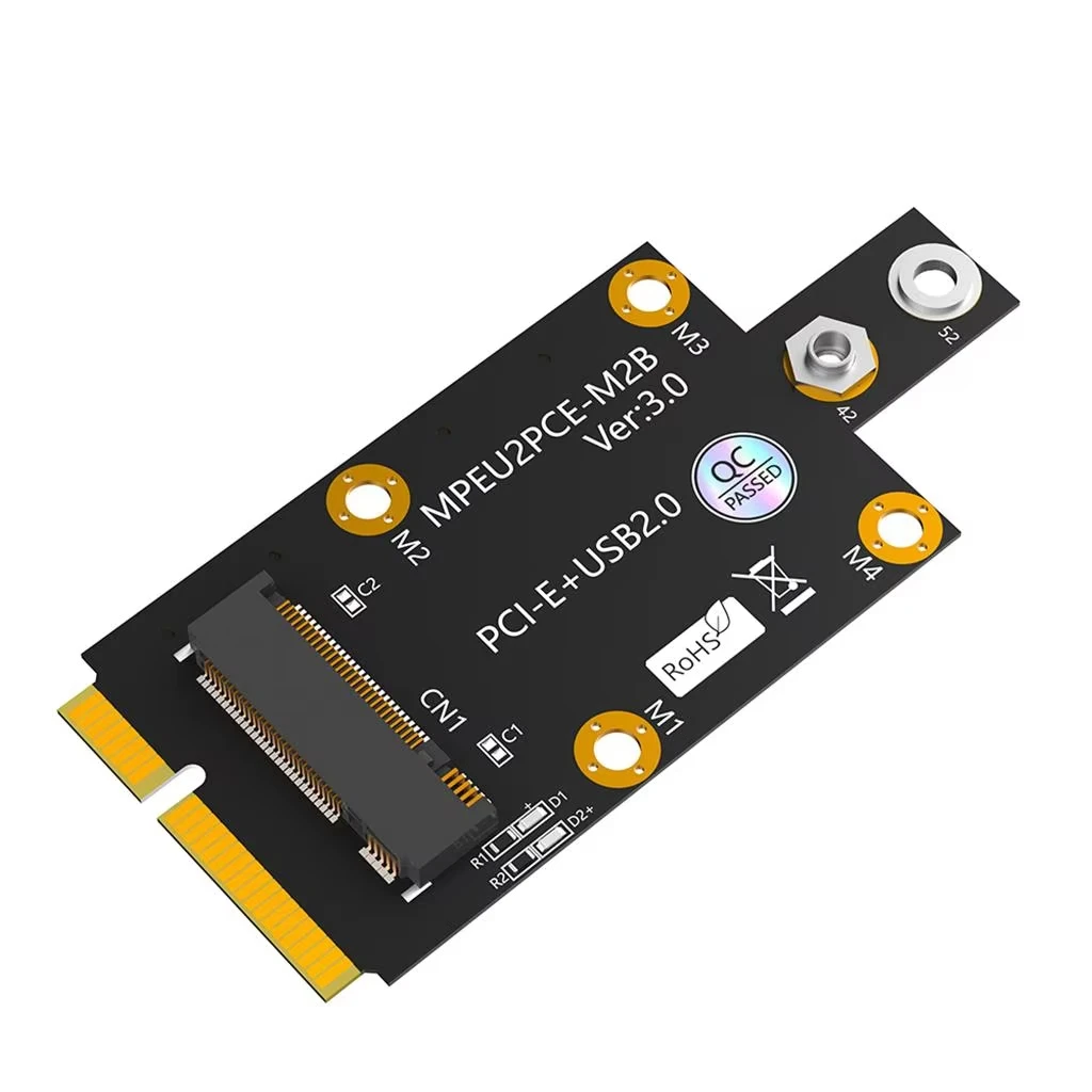 M.2 Key B to Mini PCI-E Adapter with Dual NANO SIM Card Slot for 3G/4G/5G Module for Desktop Laptop 3042/3052 Type M2 Key B Card