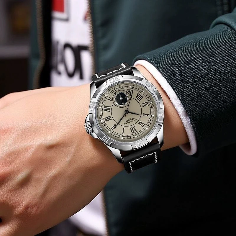New Fashion Luxury Man Business Leather Watch Men Silicone Quartz Watches Students High Quality Sports Wristwatches Gifts Clock