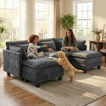 U Shape Sectional Sofa 7