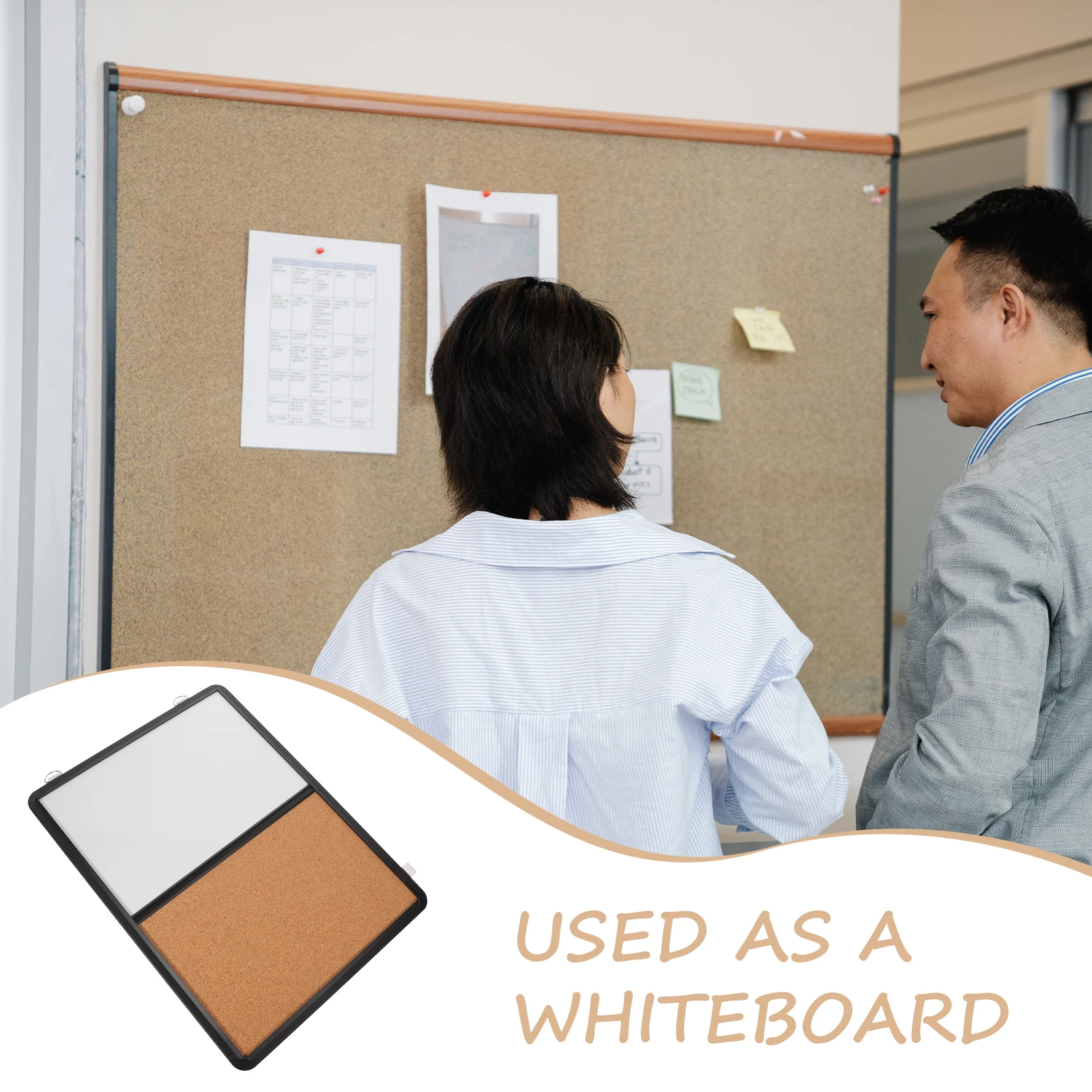 

Cork White Board Bulletin Boards Small Decorate for Walls Aluminum Alloy Edging Office