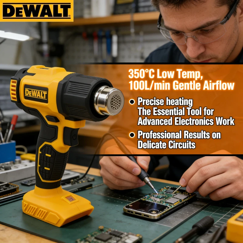 Cordless Heat Gun For Shrink Tubing - DEWALT DCE530N 20V コードレスホットエアガン | 熱収縮チューブや溶接用の多目的熱風ブロワー（バッテリーなし）