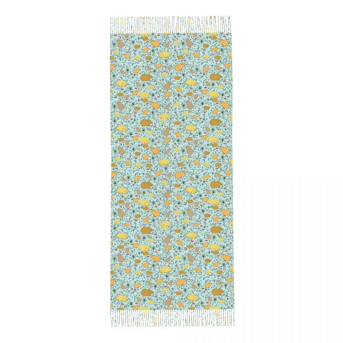 كابيباراس كولاج شالات يلتف للنساء الشتاء وشاح ناعم كبير كابيبارا الحيوان الباشمينا شال الأوشحة