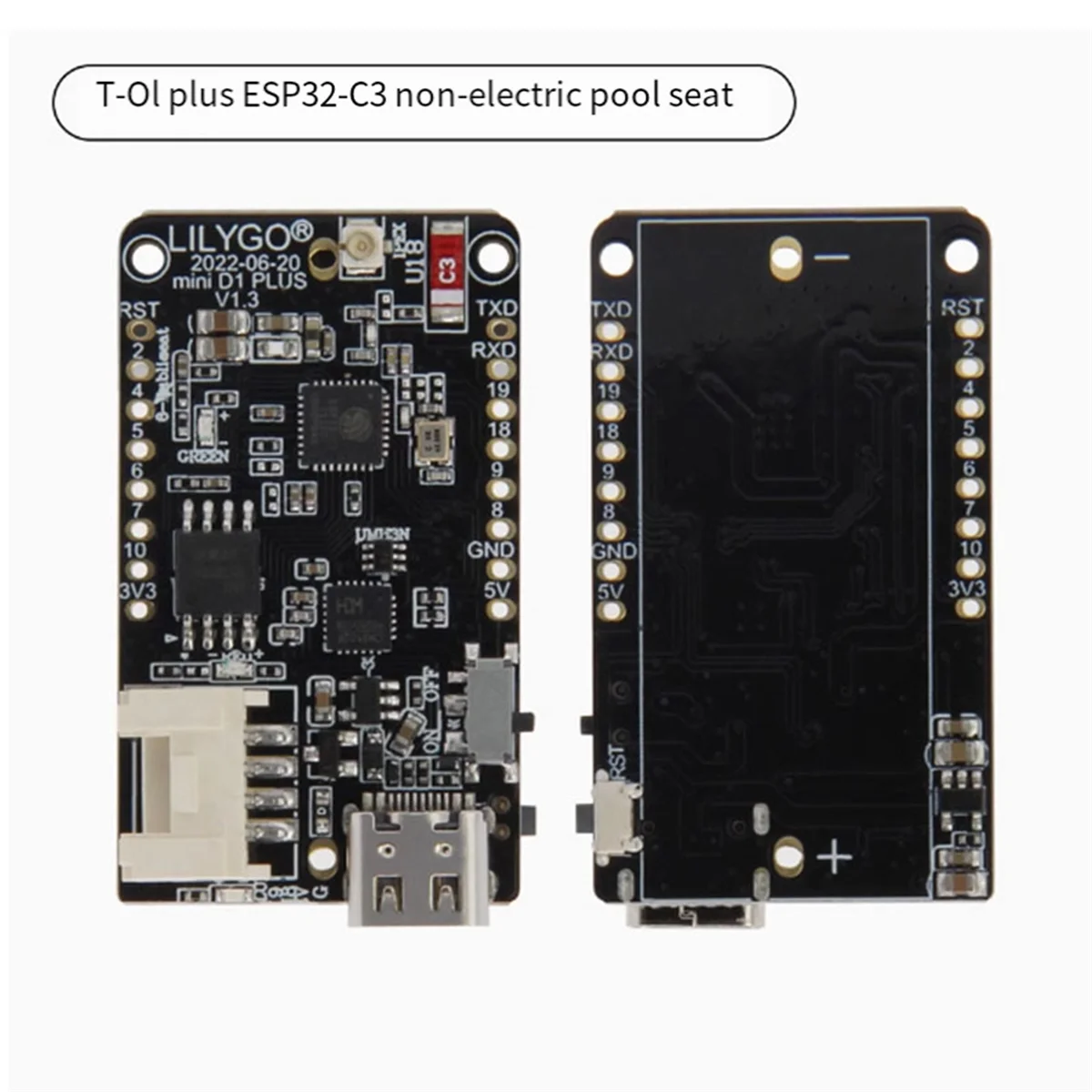 A49T T-OI Plus ESP32-C3 RISC-V MCU Modulo wireless Circuiti di sviluppo Scheda Supprietà Wi-Fi Bluetooth B
