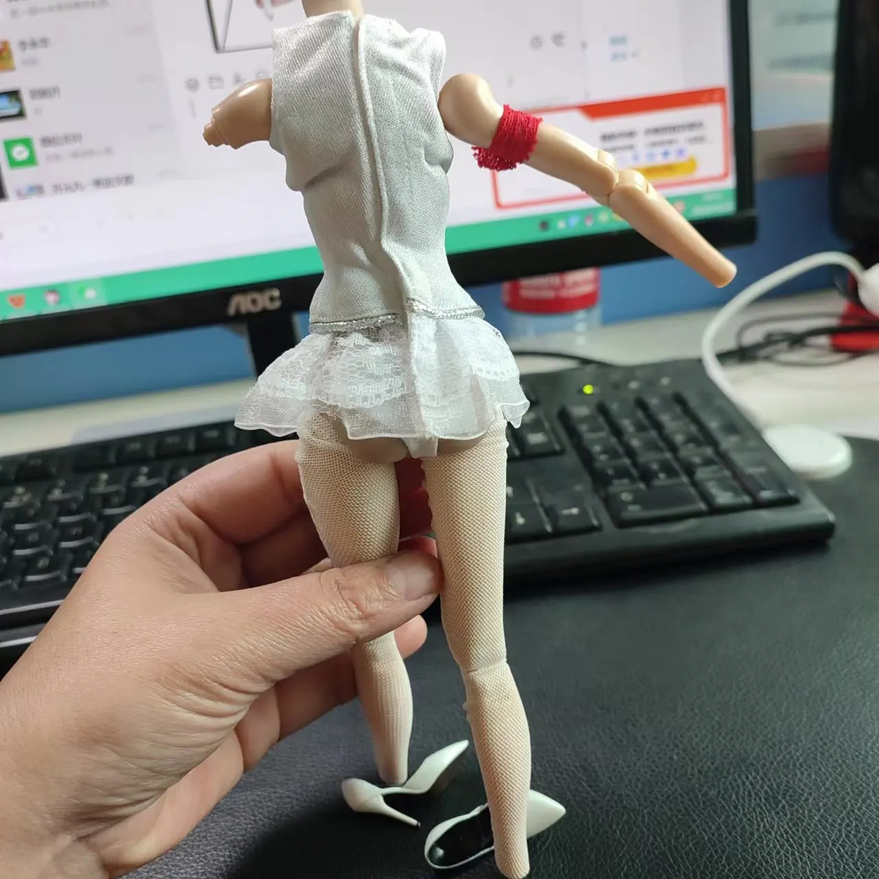 ACPLAY ATX013 1/6 Scale White Female Solider Bubble Skirt Pole Dance Pettiskirt For 12in Body Ph Tbleague Action Figure Toy