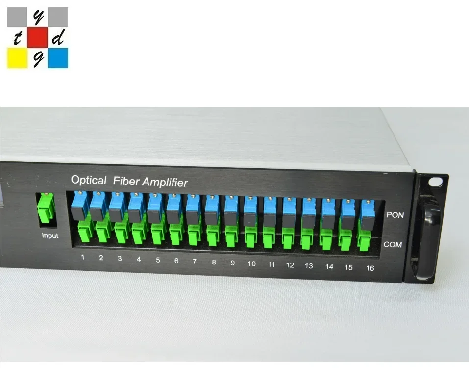 1550nm EDFA 16  ports 22dbm optical amplifier with WDM