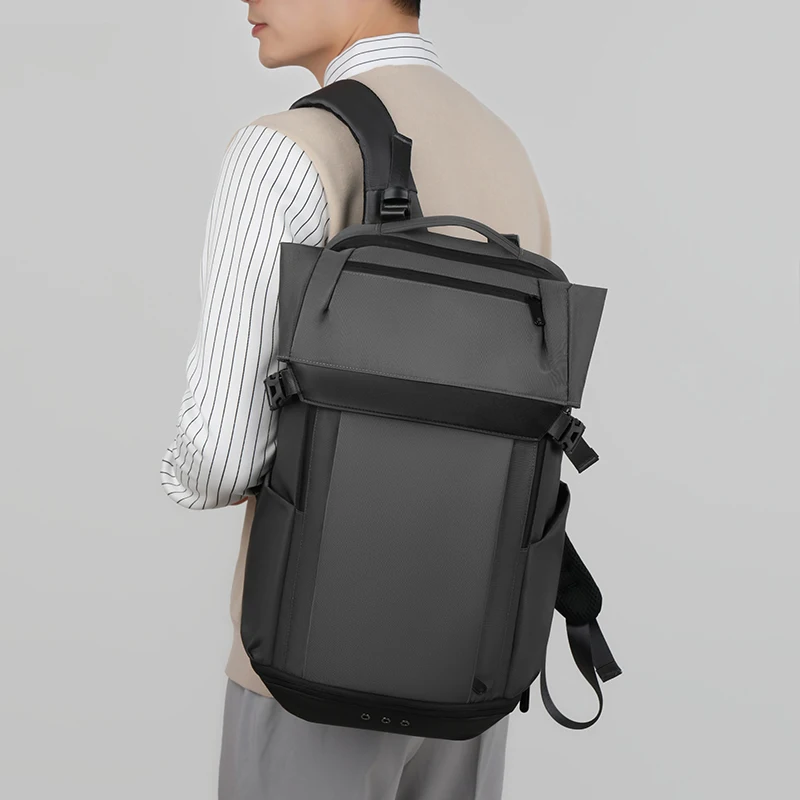 Men Gym Business Bag Shoes Pocket Commuting Camping Hiking Leisure Backpack Large Portable Laptop Computer College Schoolbag