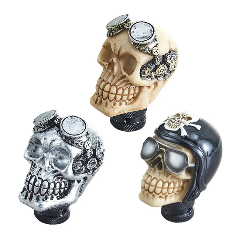 Cool Resin Unique Skull Head Gear Shifts Knob Shifter Lever Manual Transmission AOS