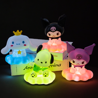 Animation Sanrios Kitty Kawaii Glowing Cloud Lamp Kuromi Pochacco Bedside Lamp LED Night Light Cake Decoration Decoration Gift