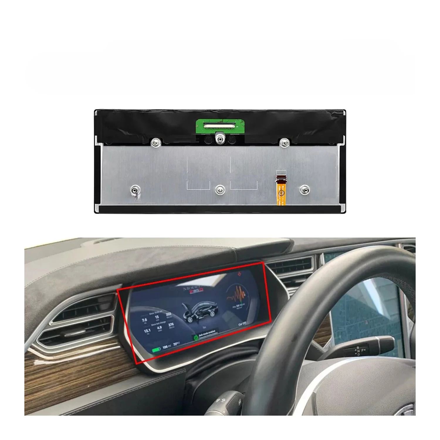 12.3 "شاشة الكريستال السائل مجموعة الأدوات الرقمية ل تسلا نموذج S S2 X GEN 2 LA123WF1(SL)(01) مشغل فيديو قطع غيار السيارات