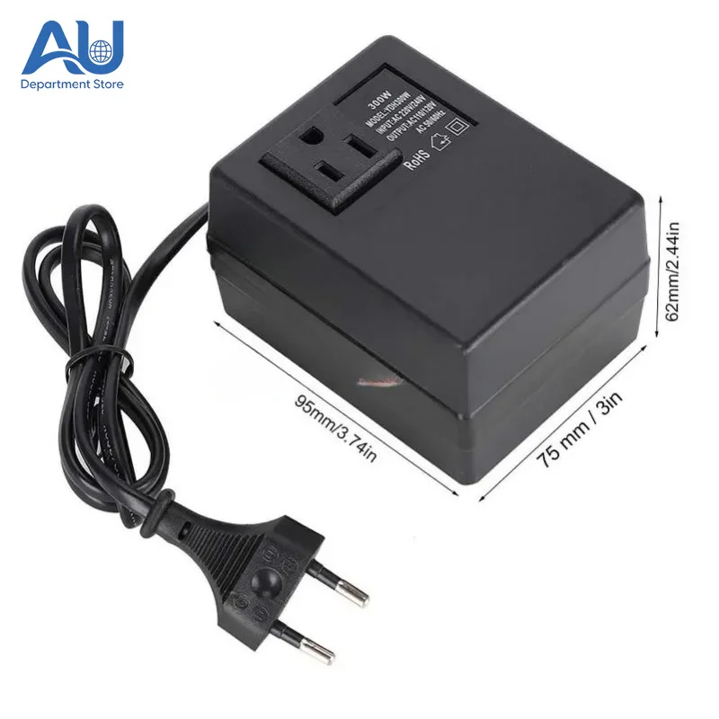 Portable Step Down Power Transformer 220V To 110V EU Standard Plug Voltage Changer