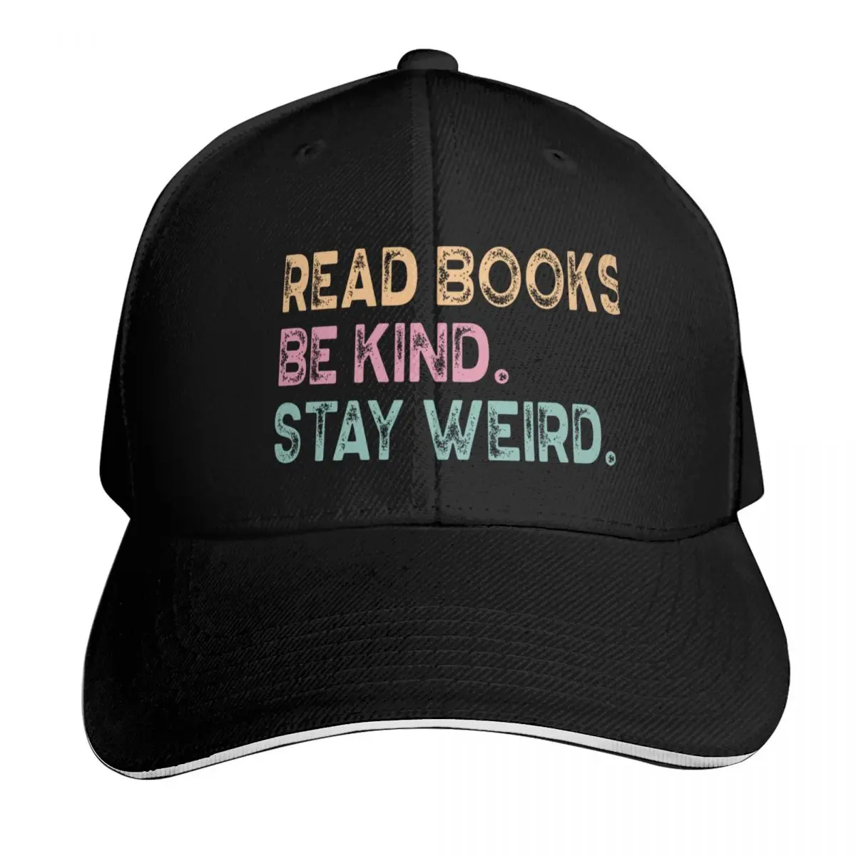 Read Books Be Kind Stay Weird Librarian Reader Teacher Book Lover Baseball Cap Mountaineering Bobble Hat Women Men's