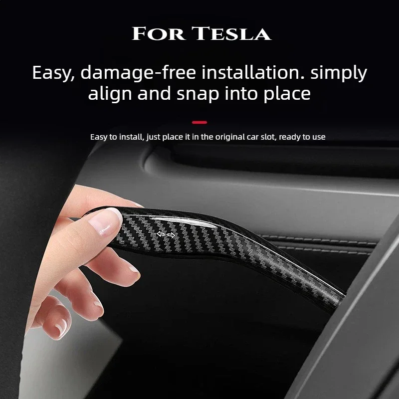 For Tesla Model 3 Highland / Updated Model Y Model Y LR ABS Snap-on Steering Wheel Turn Signal Stalk Trim Decorative Stalk Cover