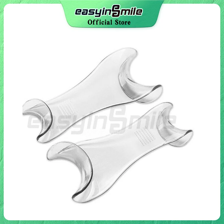 

EASYINSMILE 2Pcs Dental Cheek Retractors Mouth Oprener Lip Clear Double Side Autoclavable T-Shape Double-head 135 ℃