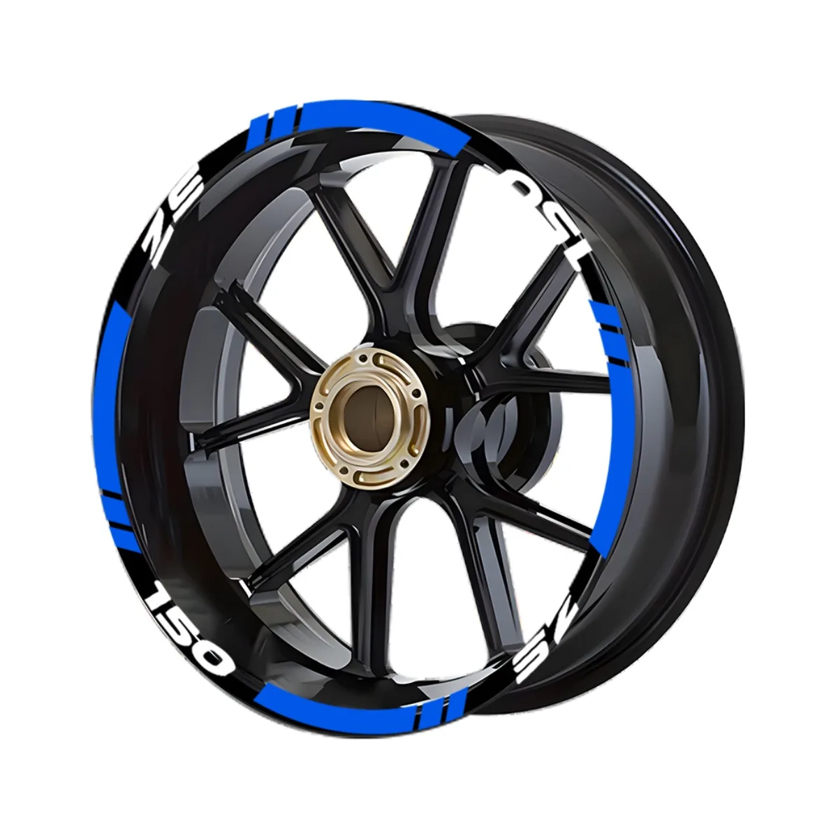 For YAMAHA SZ-150 SZ150 SZ 150 Logo Emblem Reflective Motorcycle Wheel Hub Stickers Motor Bike Accessories Rim Strips Decals