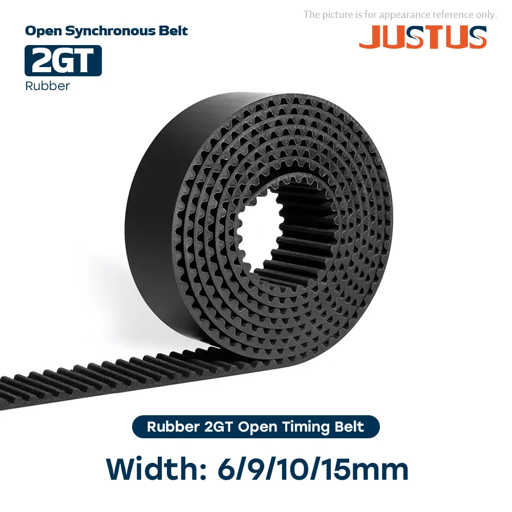 

GT2 Width 5mm/6mm/9mm/10mm/15mm/30mm Rubber Opening Timing Belt Used In 2GT Belt Pulley for 3D Printer Transmission belt