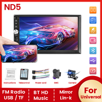2DIN Universal MP5 7-inch Car Radio Stereo Touch Screen Multimedia Video Player Support Mirror link / AUX / USB / BT / FM / SWC
