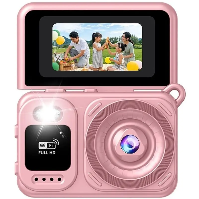 Camera With Flip Screen Ultra HD Recording VLOG-Ready Image Stabilization 143° Wide-Angle Lens Cycling Camera