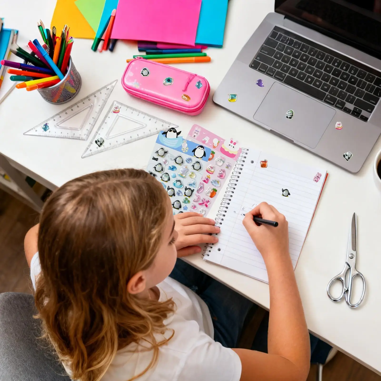 

3D Stickers Glow In The Dark Aesthetic Stickers Decor 6 Sheet Decorative Decals For Phone Case Notebook Scrapbooking Journal