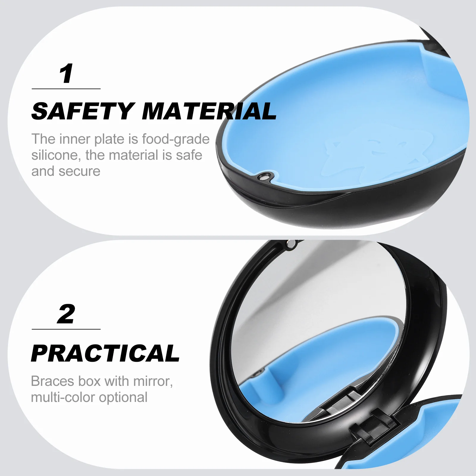 

Teeth Retainer Case Portable Denture Storage Box Scratch Resistant Smooth Lightweight for False Tooth Mouth Guard