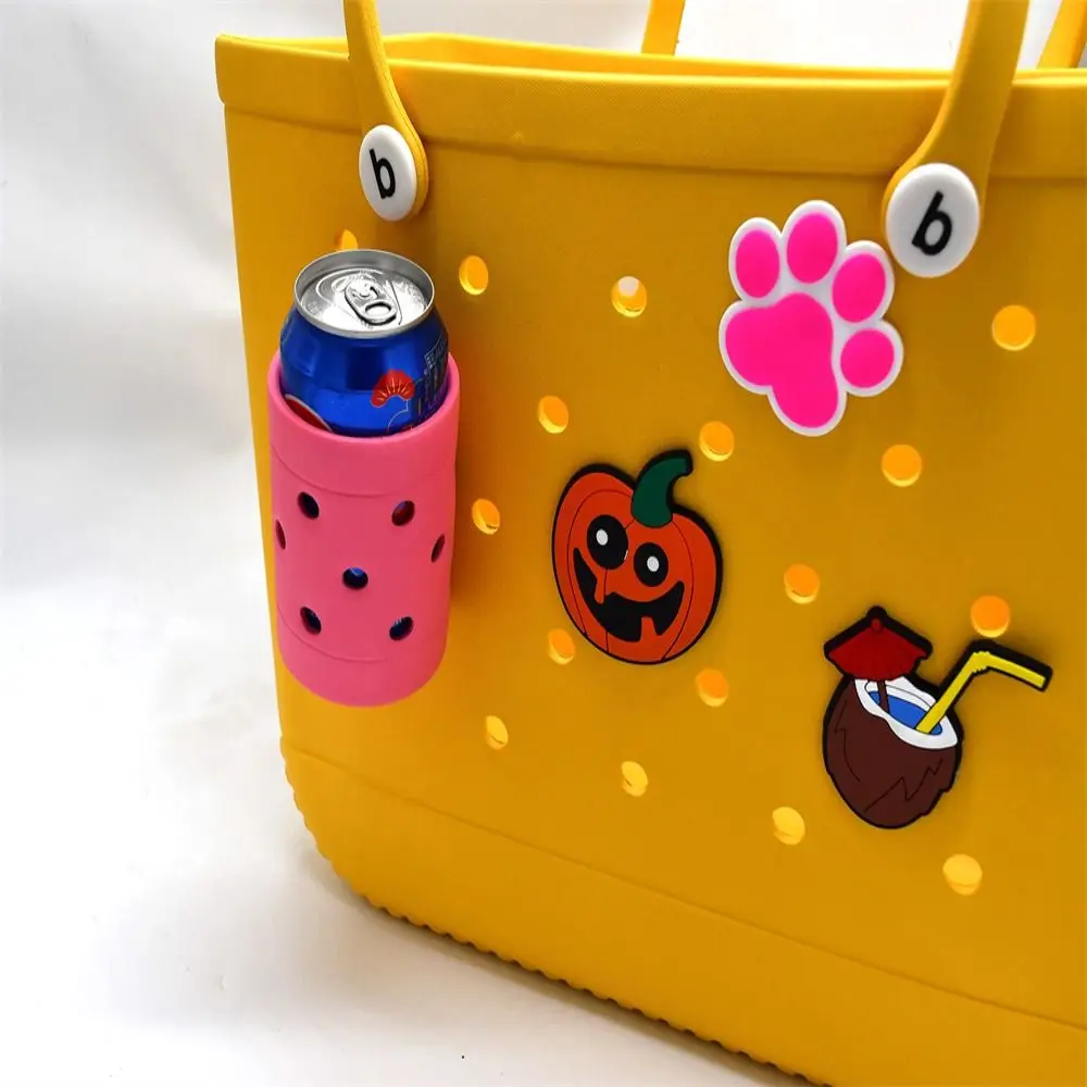 Irregular Rubber Bag Decoration Insert Multicolor BOGG Bag Water Bottle Holder Simply Beach Totes Charm Accessories for Women