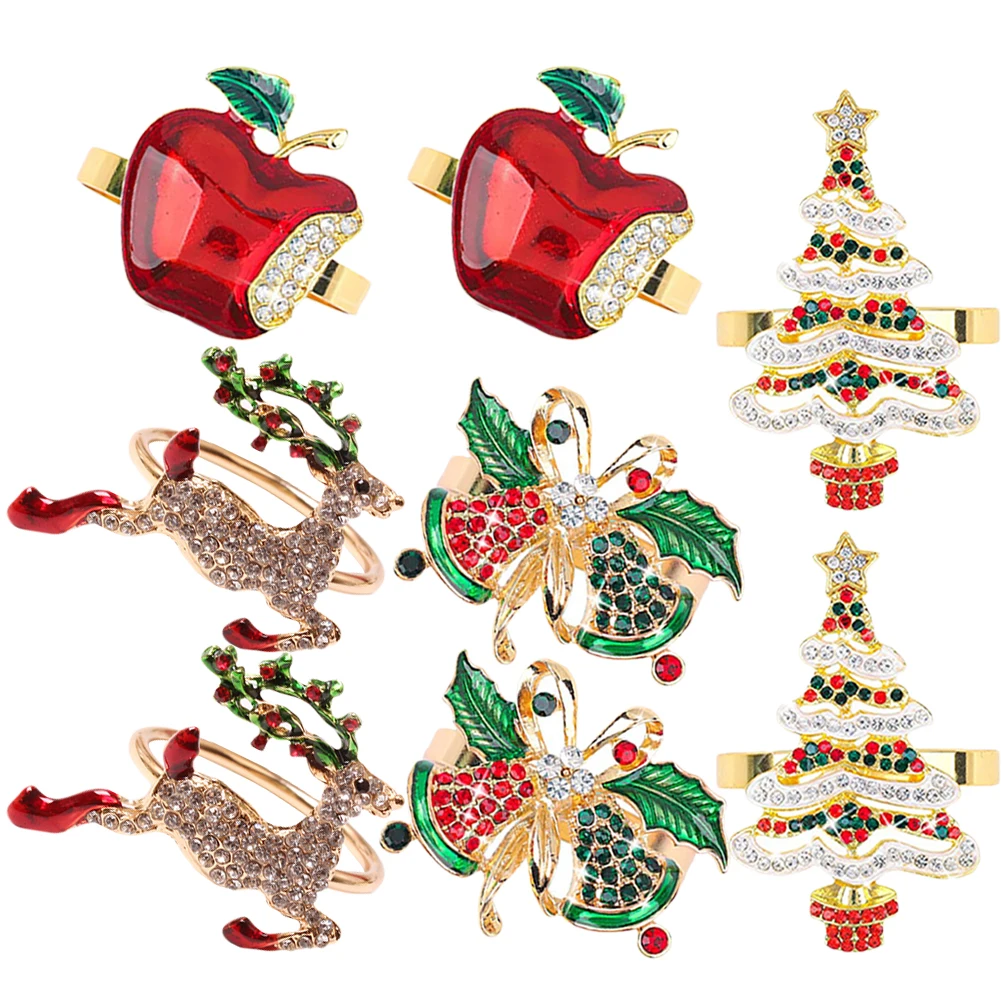 

Ornament Dining Table Accessories Elk Napkin Holder Vintage Christmas Decorations