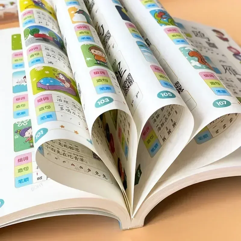 1400 Words Chinese Books Learn Chinese First Grade Teaching Material Chinese Characters Calligraphy Picture Literacy Book