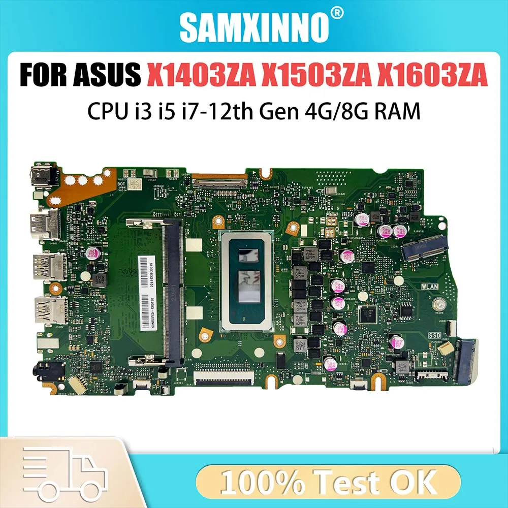 Computer Mainboard For ASUS X1503ZA X1403ZA X1502ZA X1603ZA X1402ZA X1602ZA Laptop Motherboard with i3 i5 i7 12th CPU 4G 8G RAM