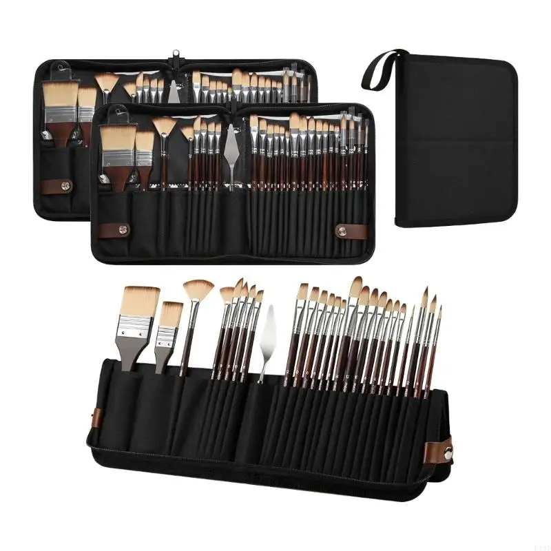 Lightweight Travel Friendly Sketch Kits Of Fabric For Efficient Organization Of Brushes And Rulers F19E