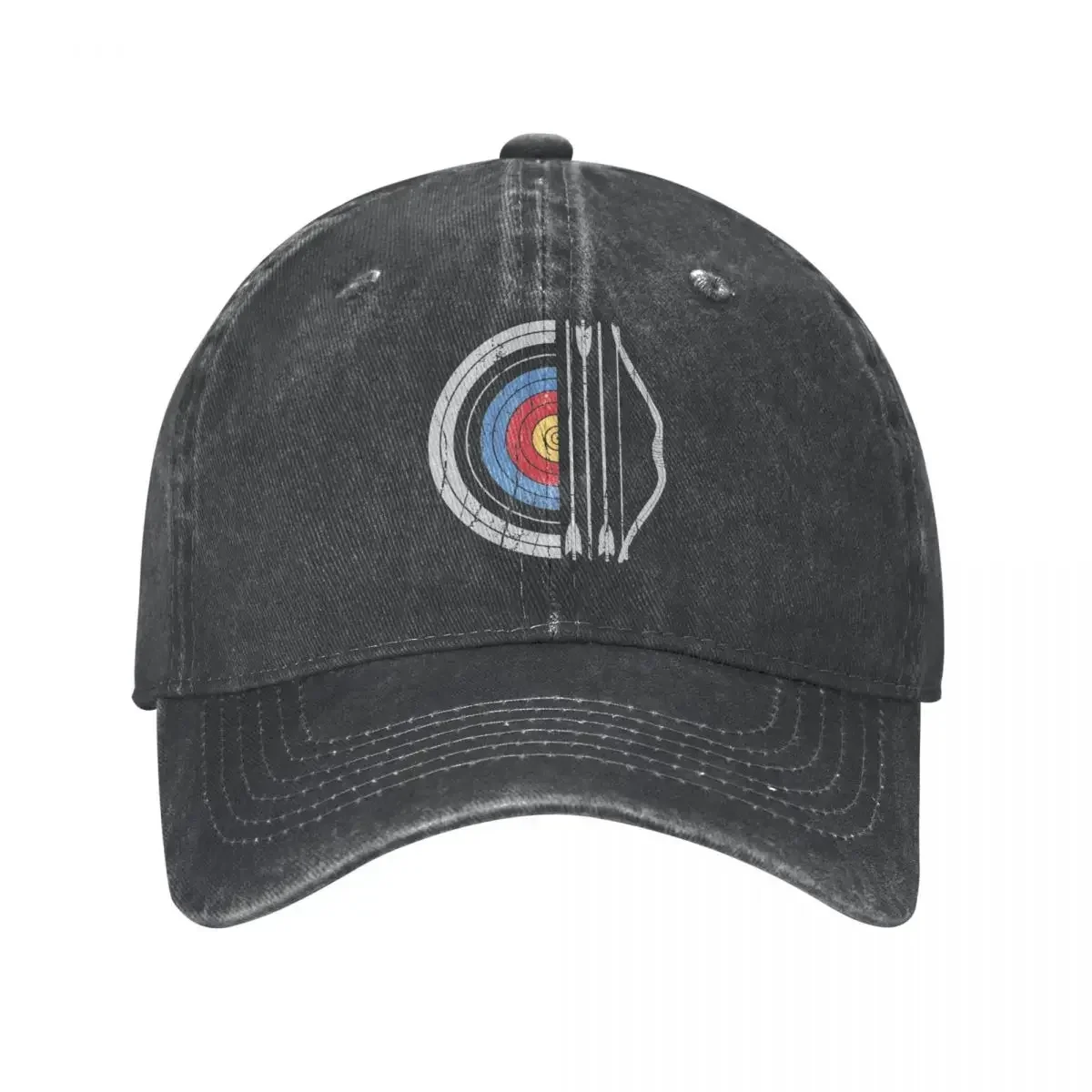 New Archery Target Bow And Arrow Archer Baseball Cap Vintage Distressed Cotton Sun Cap Unisex Style Outdoor Running Golf Caps Ha