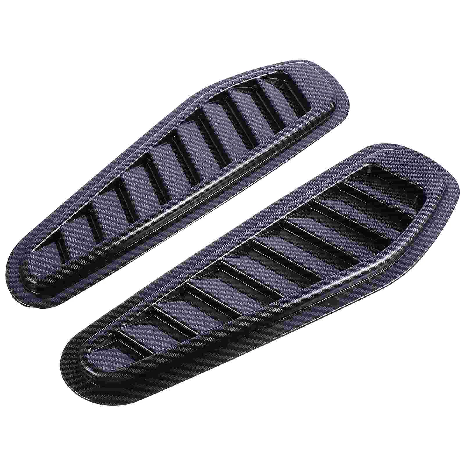 2 Pcs Automotive Tape Window Blind Sticker Simulation Vent Car Stickers Bonnets Air Flow Decoration