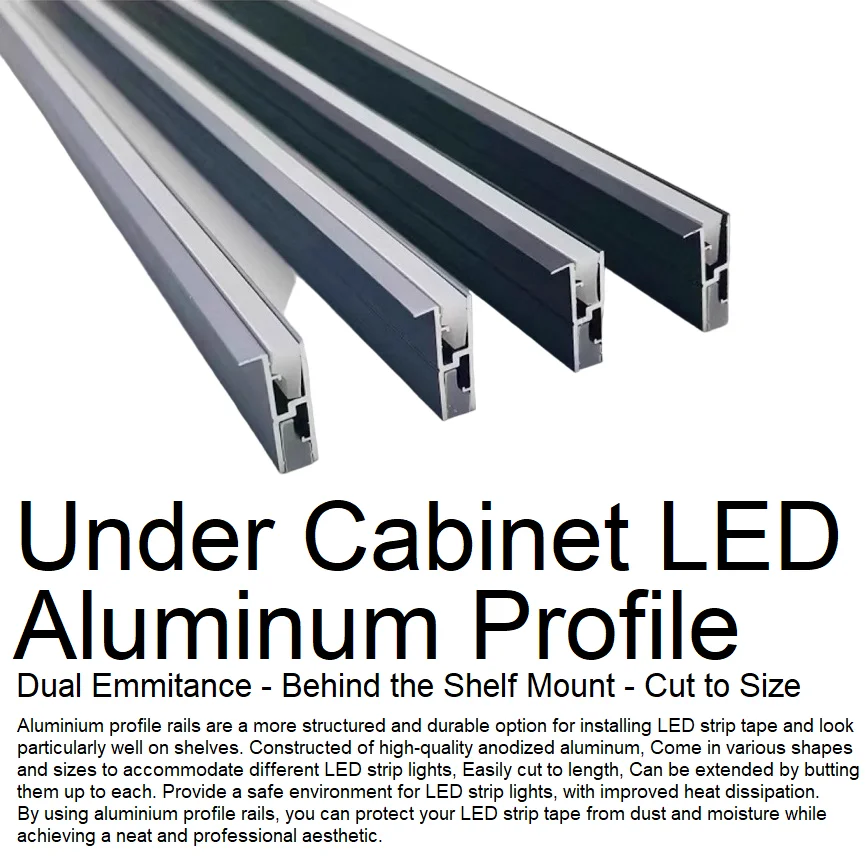 LED Shelf Aluminum Profile, Under Cabinet Lighting Low Voltage DC12V, Motion Sensor Switch